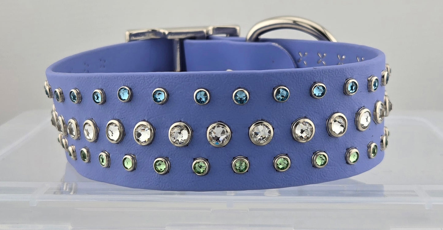 1.5" Periwinkle Collar Size 14"-17"